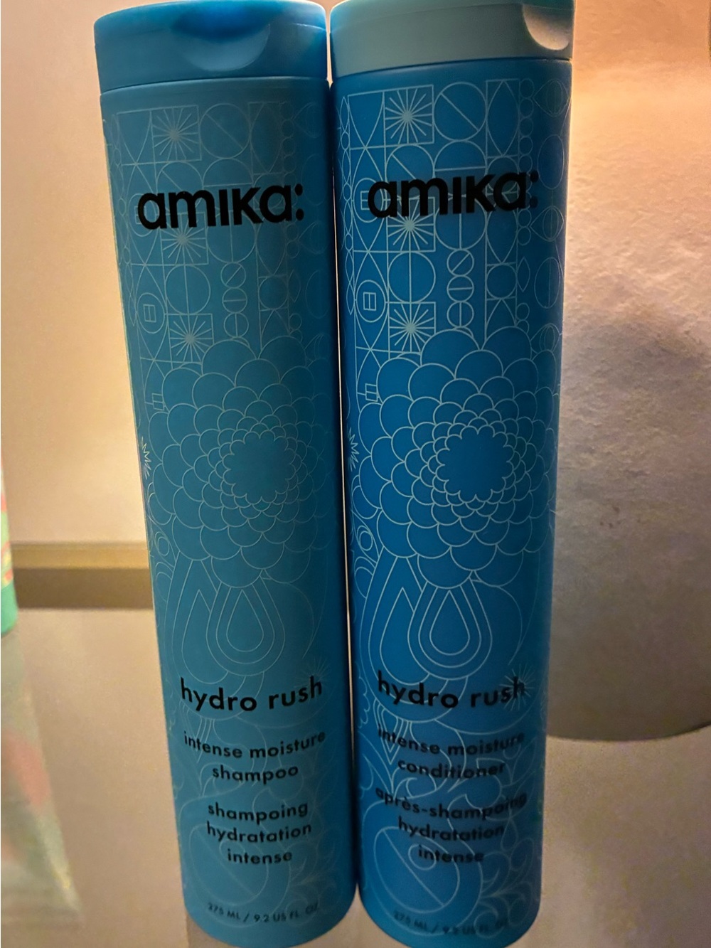 Amika Hydro Rush Intense Moisture Shampoo & Conditioner Duo 9.2 oz NEW